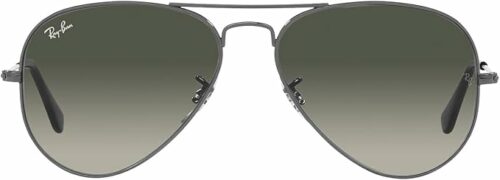 Ray-Ban Aviator Sonnenbrille Pilotenbrille Gunmetal - Gläser Grey Gradient